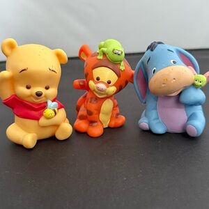 Vintage Mattel Baby Tigger Winnie the Pooh & Eeyore 2" Vinyl Figure Lot